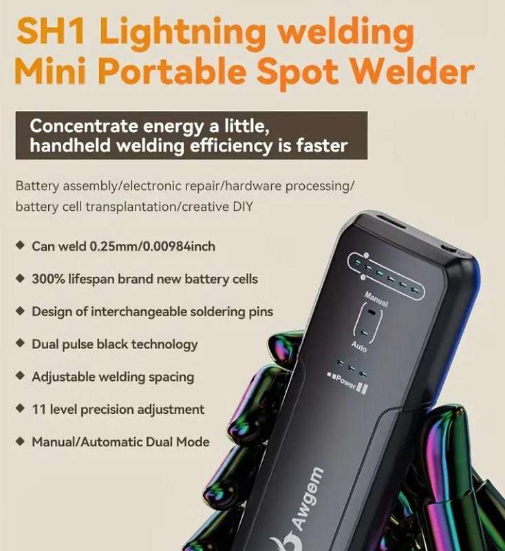 Mini handheld spot welding machine, household portable welding equipment, 11 adjustable levels