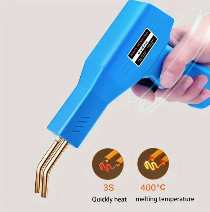 50W Plastic Welding Nail Gun Auto Body Fender Bumper Repair Kit Rapid Heating Hot Stapler Welding