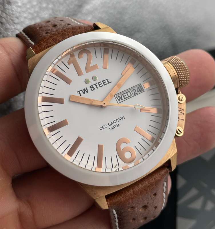 TW Steel Ceo Canteen White / Gold toned