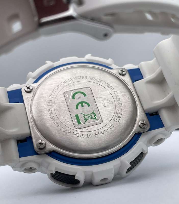 White Casio G shock GA-100B