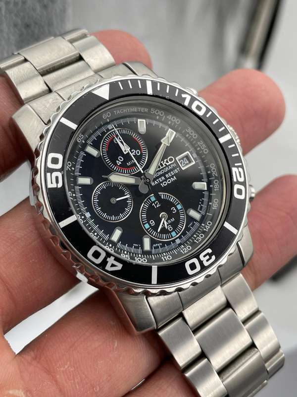 Seiko chronograph 100m Mens watch
