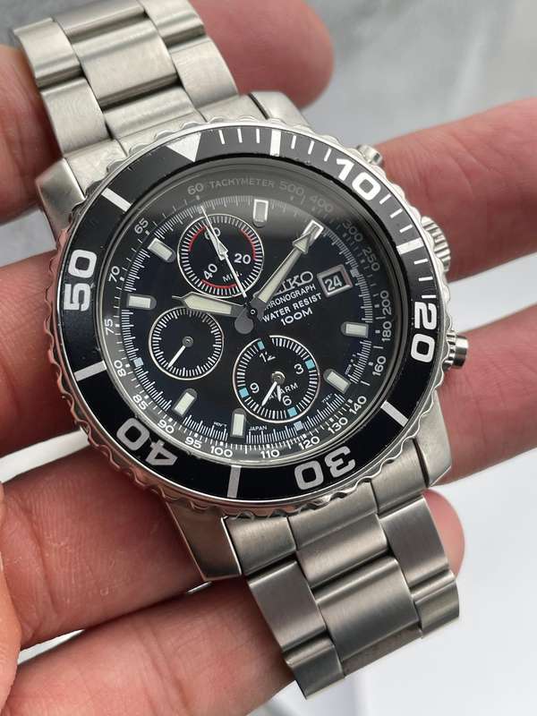 Seiko chronograph 100m Mens watch