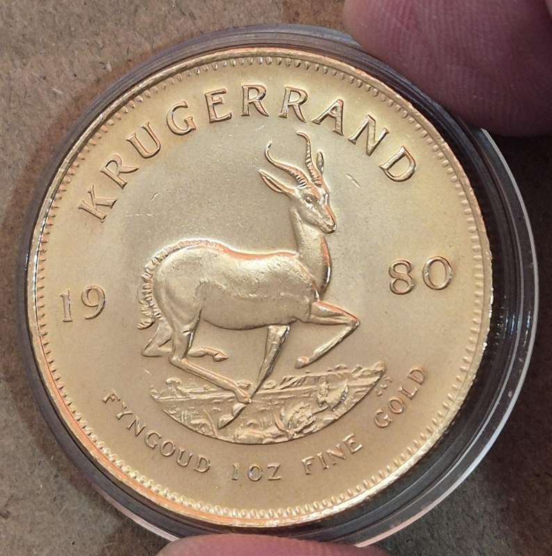1980 1 Oz Gold Krugerrand (with Capsule)