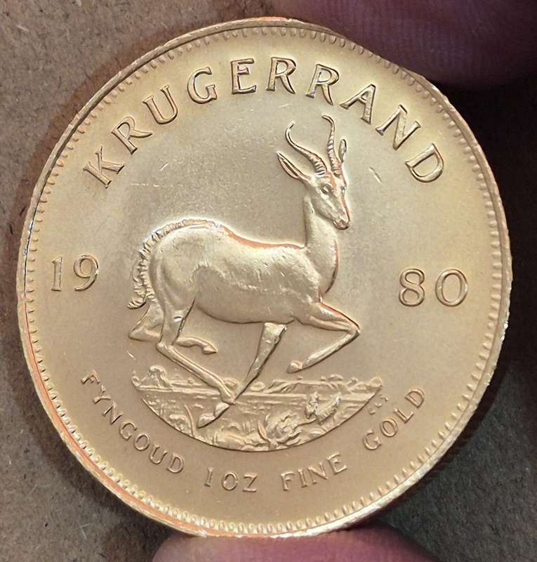 1980 1 Oz Gold Krugerrand (with Capsule)