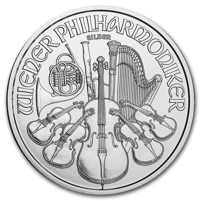 2016 Austrian Philharmonic Silver Bullion Coin (plus capsule)