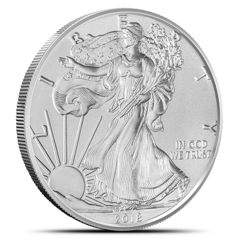 2018 1 oz American Silver Eagle Bullion Coin (incl capsule)