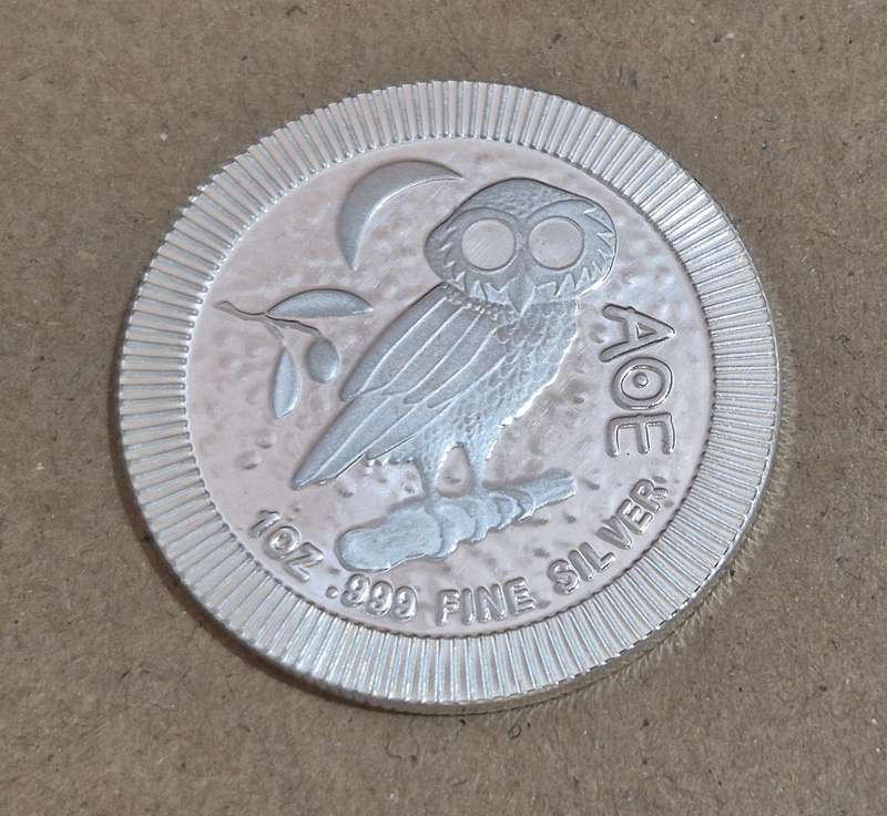 2021 Goddess Athenas Owl Greek AOE Tetradrachm 1oz .999 Sil