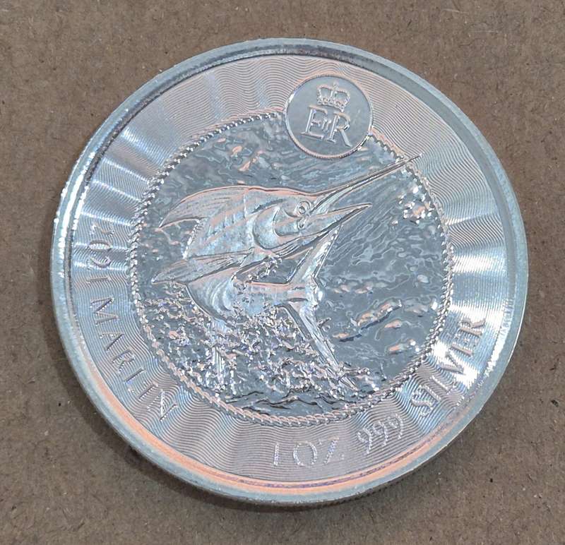2021 Cayman Islands Marlin 1 oz Silver Coin