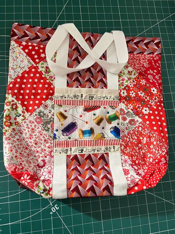 Handmade Detailed One-of-a-kind, Elegant, Multifunctional, Colourful bag. +|- 33cm X 40cm