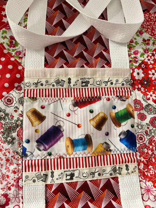 Handmade Detailed One-of-a-kind, Elegant, Multifunctional, Colourful bag. +|- 33cm X 40cm