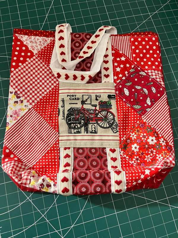 Handmade Detailed One-of-a-kind, Elegant, Multifunctional, Colourful bag. +|- 33cm X 40cm