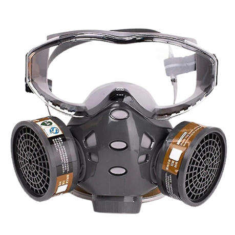 Gas Mask With Safety Goggles, Dust Respirator With Activated Carbon Filter