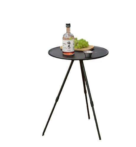 Outdoor Adjustable Table Round Camping Table Picnic Table with Storage Bag