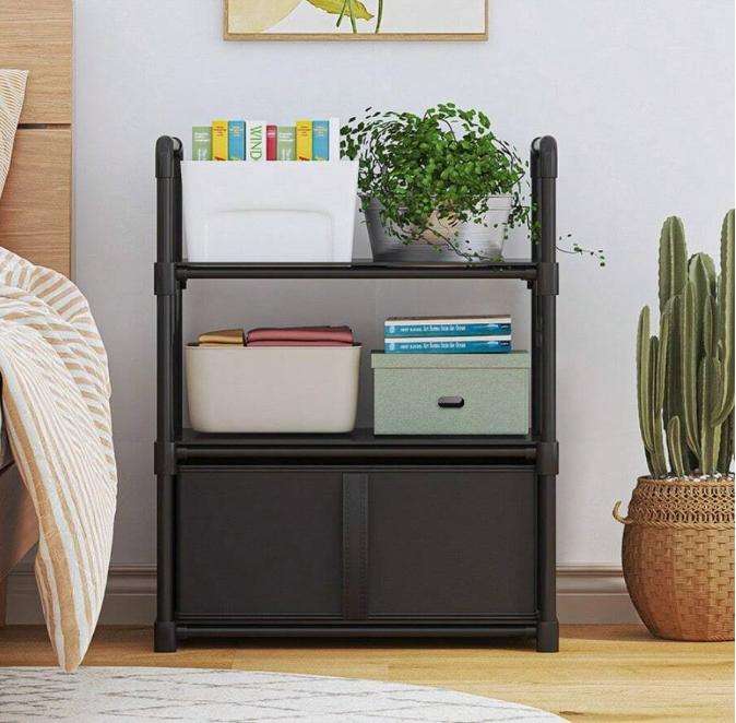 Wooden Rack Shelf For Living Room & Bedroom  (Number of Shelves - 2)