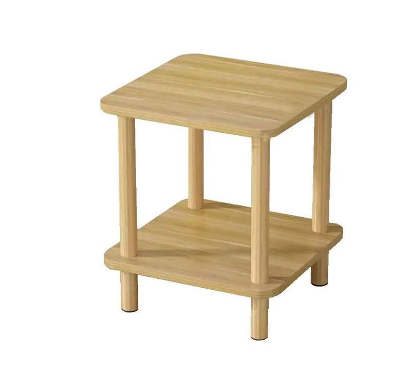 2-Tier Simple Modern Wooden Nightstand Side Table for Bedroom Office