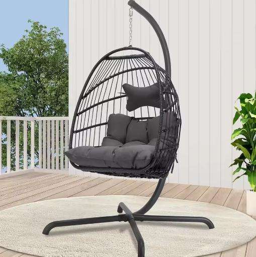 Egg Chair for Indoor Outdoor Bedroom Patio Hanging Basket Chair Hammock