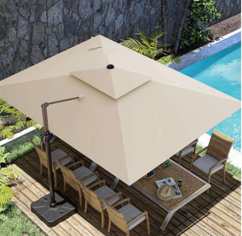 Luxury Italian Cantilever Umbrella For Patio Poolside & Garden