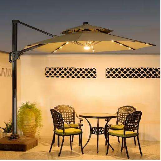Luxury Italian Cantilever Umbrella For Patio Poolside & Garden