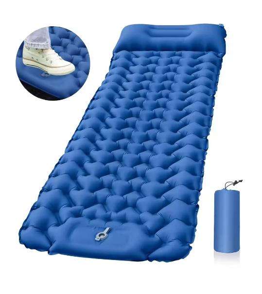 Camping Sleeping Pad, Thickness Inflatable Sleeping Mat with Pillow
