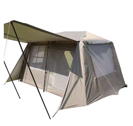 Outdoor camping automatic roof tent, two bedrooms and one living room, spacious living room,