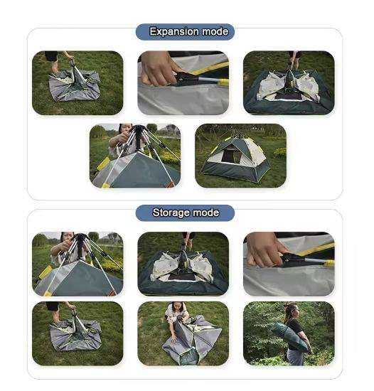 Waterproof And Windproof With Double Doors Pop Up Automatic Tent