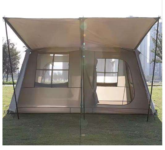 Outdoor camping automatic roof tent, two bedrooms and one living room, spacious living room,