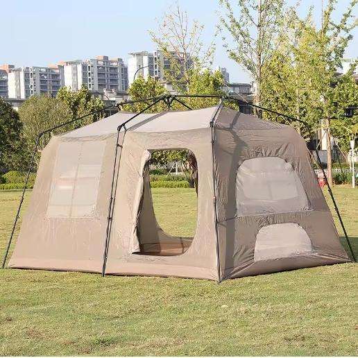 Outdoor camping automatic roof tent, two bedrooms and one living room, spacious living room,