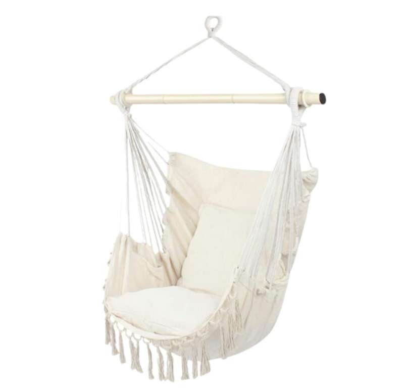 Indoor and Outdoor Removable Support Rod Hammock Chair Swing