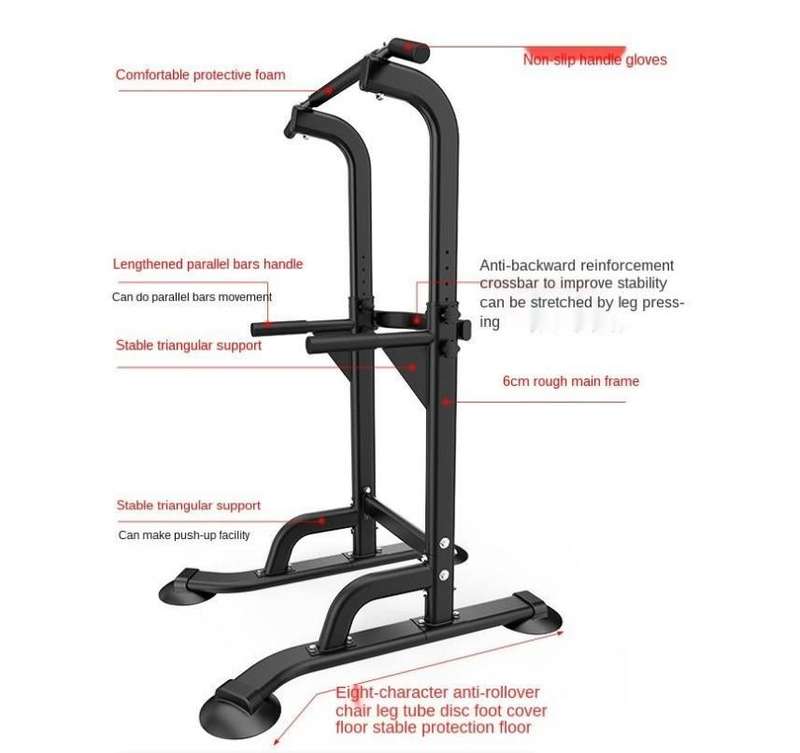 Fitness Pull Up Bar Dip Station Workout Stand