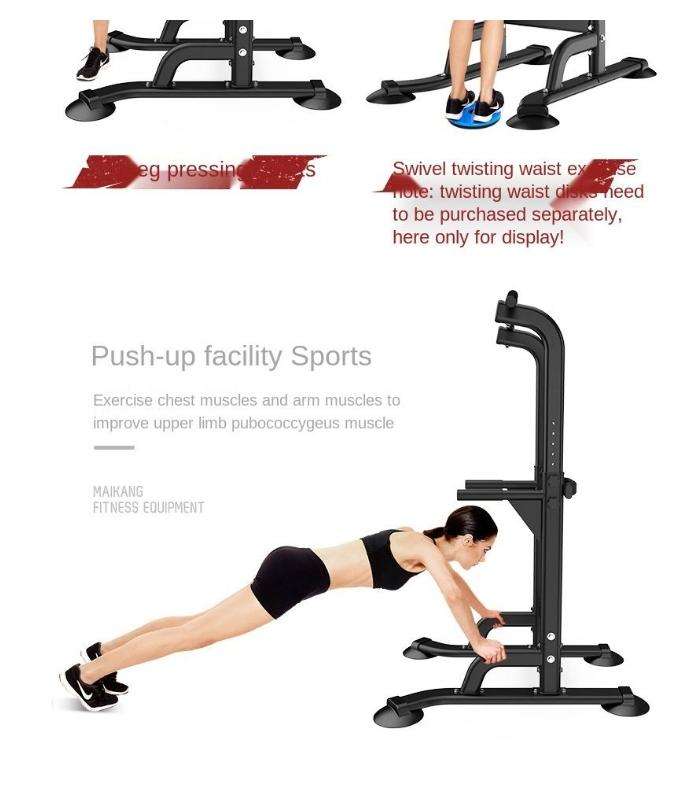 Fitness Pull Up Bar Dip Station Workout Stand