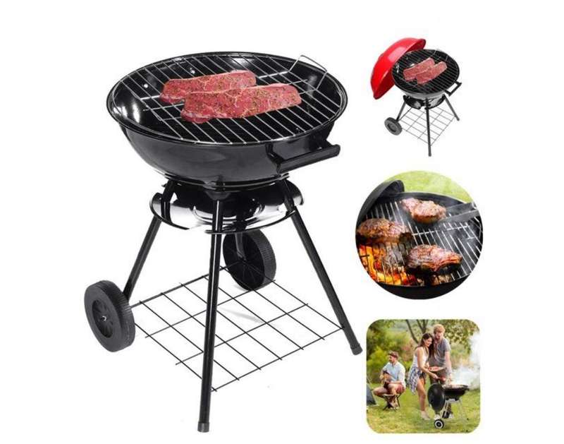 Outdoor Kettle Charcoal Grill BBQ Braai with Wheels