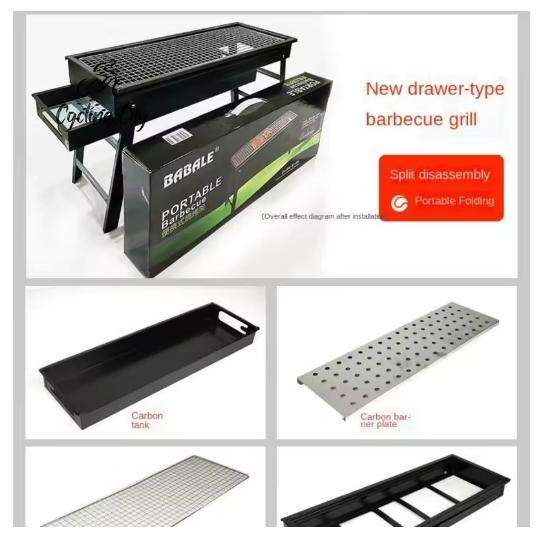 Foldable Portable Barbecue Grill, Outdoor Camping Picnic, Burner Foldable Charcoal Camping Barbecue