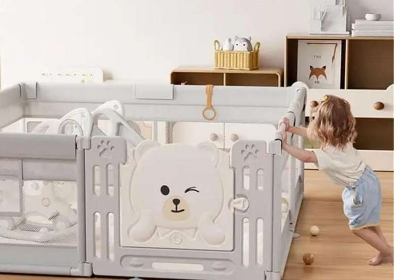 2-in-1 Baby Fabric Indoor Children's Playpen Fence