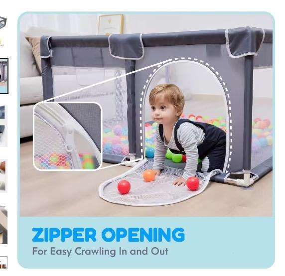 2-in-1 Baby Fabric Indoor Children's Playpen Fence