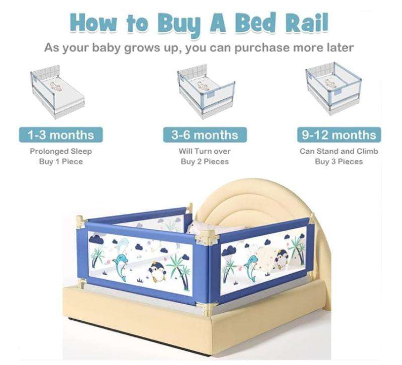Collapsible Baby Side Bedrail Guard for Kids