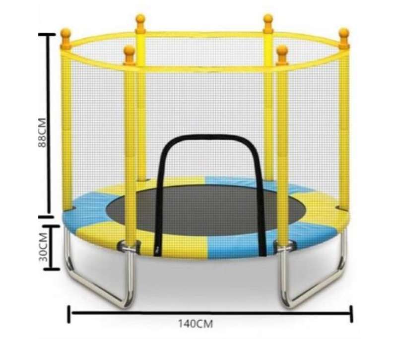 1.4m Kids Trampoline with Enclosure Net