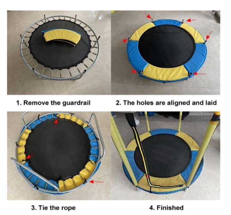 1.4m Kids Trampoline with Enclosure Net