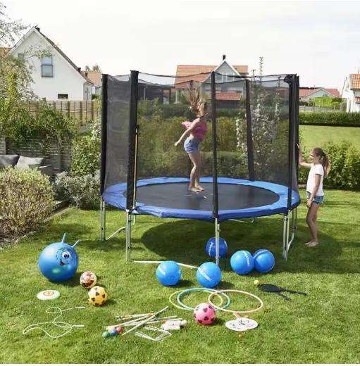 Outdoor Enclosed Net Trampoline - 2700 cm