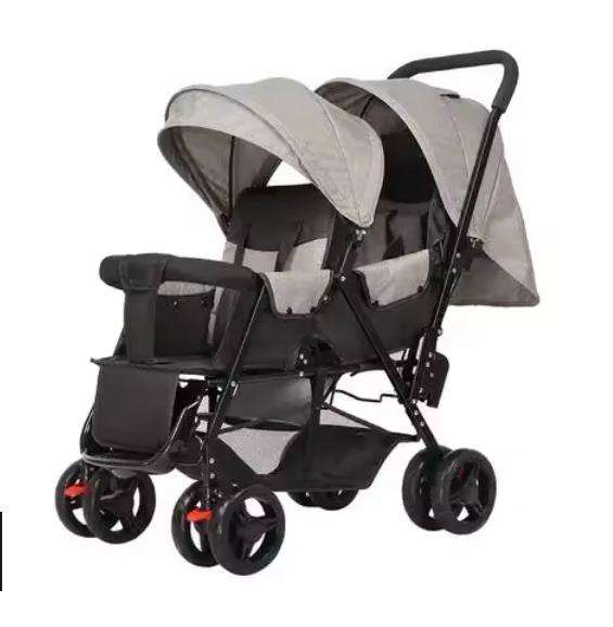 Double Baby Stroller Trolley Car Portable Fold Baby Stroller For Twins