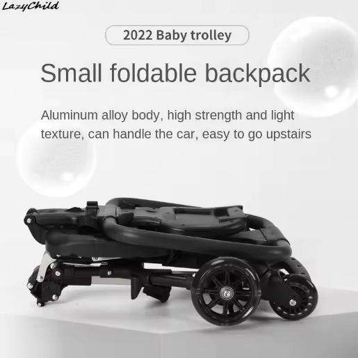 One Click Folding Bidirectional Installation Free Baby Stroller