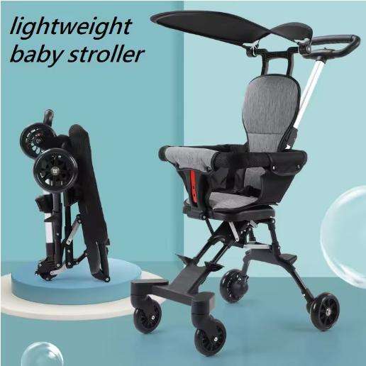 One Click Folding Bidirectional Installation Free Baby Stroller