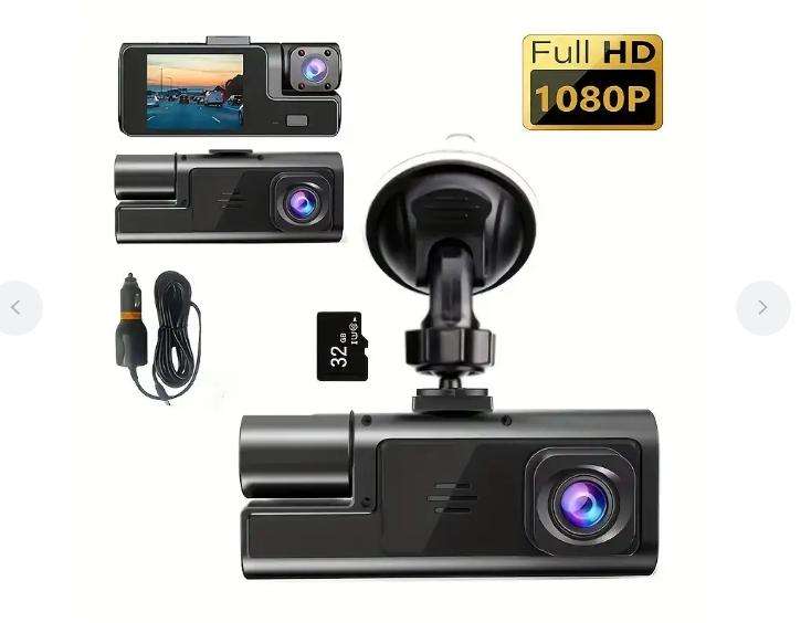 Integrated Dashcam with Front And Interior Cameras Featuring HD 1080P Loop