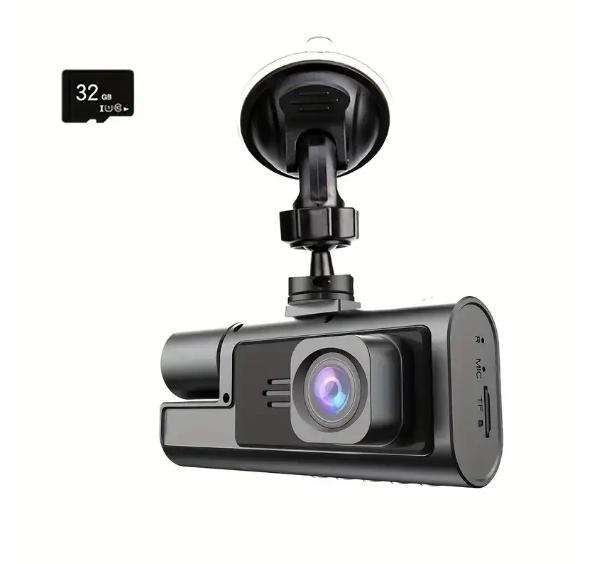 Integrated Dashcam with Front And Interior Cameras Featuring HD 1080P Loop