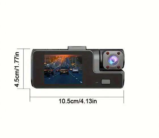 Integrated Dashcam with Front And Interior Cameras Featuring HD 1080P Loop