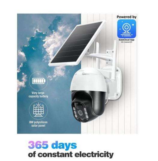 Solar Powered Smart Wi-Fi Security Camera |ICSolWiFi | EseeCloud