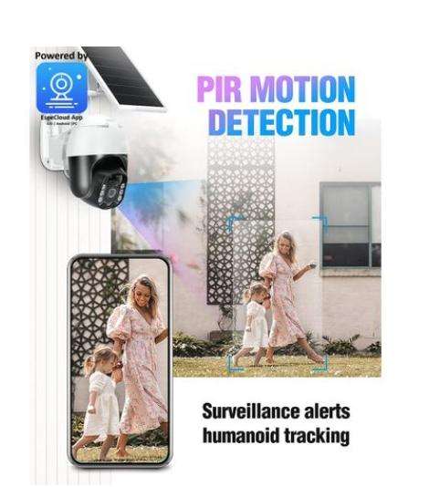 Solar Powered Smart Wi-Fi Security Camera |ICSolWiFi | EseeCloud
