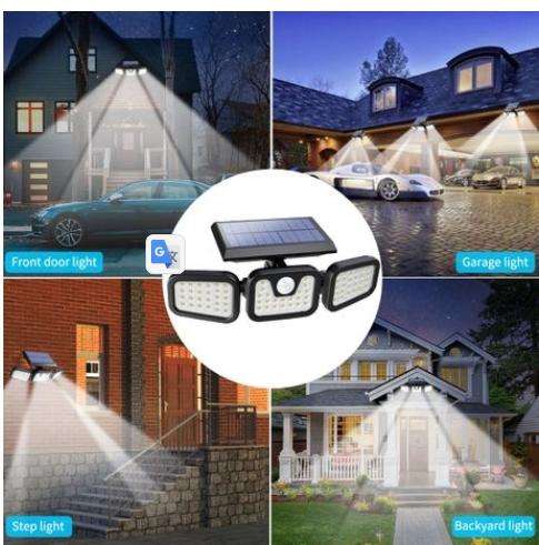 3 Heads Rotatable Motion Sensor Split Wall Lamp