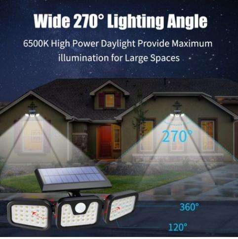 3 Heads Rotatable Motion Sensor Split Wall Lamp
