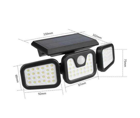 3 Heads Rotatable Motion Sensor Split Wall Lamp
