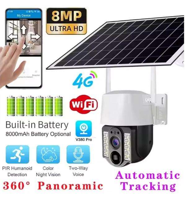 Solar Wifi SmartNet Tilt camera, 2MP with night vision- Motion detection